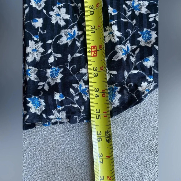 Veronica Beard Linen Dress Women’s 2 Samy Floral Print Tie Waist Mini Blue - Picture 9 of 9